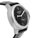 Panerai Luminor 1950 3 Days GMT 44mm Stainless Steel With Black Leather Watch Black Dial pam00321