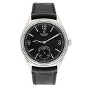 Rolex 1908 - 52509-0002 Alligator Leather Strap Domed And Fluted Bezel Black Index Arabic Dial White Gold Watch