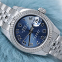 Rolex 26mm Lady-Datejust 179174 Steel & White Gold Watch Blue Arabic Numerals Dial