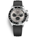 Rolex Cosmograph Daytona 116519LN White Gold With Black Oysterflex Watch Silver Black Subs Dial