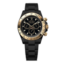 Rolex Cosmograph Daytona Black PVD/DLC Coated Watch with Yellow Gold Bezel 116523