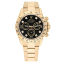 Rolex Cosmograph Daytona 126508-0003 Fixed Bezel  Black Diamond Dial Oyster Bracelet Yellow Gold Watch