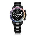 Rolex Cosmograph Daytona Black PVD/DLC Coated Watch with Black Dial and Rainbow Bezel 116523