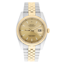 Rolex Datejust 36 Gold and Steel 116233-0151 Watch Champagne Index Dial Jubilee Watch
