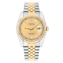 Rolex Datejust 36 Gold & Steel 116233-0151 Watch Champagne Index Dial Jubilee Watch