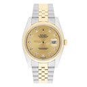 Rolex Datejust 36 Gold & Steel 116233 Watch Champagne Diamond Dial Jubilee Watch