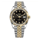 Rolex Datejust 126333-0006 Stainless Steel Yellow Gold with Black Diamond Dial Watch
