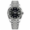 Rolex Datejust 126334-0012 Jubilee Stainless Steel 41mm with Black Diamond Dial Watch 2024
