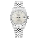 Rolex Datejust 31 68274 Silver Index Dial Stainless Steel Watch White Gold Bezel