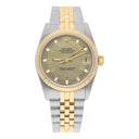 Rolex Datejust 31mm 68273 Champagne Houndstooth Diamond Dial Two Tone Watch Circa 1993