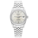 Rolex Datejust 31mm Silver Index Dial Stainless Steel Watch White Gold Bezel 68274