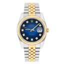 Rolex Datejust 36 Gold/Steel 116233 Blue Diamond Dial Jubilee Watch Box Papers