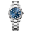 Rolex Datejust 36mm Oyster 126234-0038 Stainless Steel Watch Blue Dial Diamond 2024