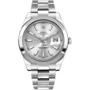 Rolex Datejust 41mm Stainless Steel Watch Silver Dial 116300