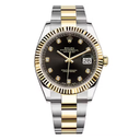 Rolex Datejust 41 126333-0005 Oyster Black Diamond Dial Stainless Steel & Yellow Gold Watch  2024