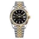 Rolex Datejust 41mm 126333-0014 Jubilee Stainless Steel & Yellow Gold Watch Black Dial 2024