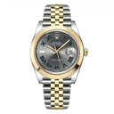 Rolex Datejust 41mm Jubilee 126303 Stainless Steel & Yellow Gold Watch Grey Green Roman Dial