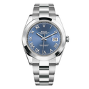 Rolex Datejust 41mm Oyster 126300-0017 Stainless Steel Watch Blue Roman Dial
