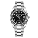 Rolex Datejust 126334-0011 41mm Oyster Stainless Steel Watch Black Diamond Dial 2024