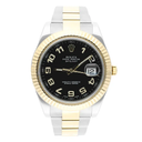 Rolex Datejust II 41mm 116333 Black Arabic Dial Two Tone Oyster With Papers