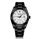 Rolex 41mm Datejust Black PVD/DLC Watch Oyster Band White Dial
