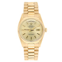 Rolex Day-Date 18038 36mm Champagne Dial With President Yellow Gold Bracelet Watch