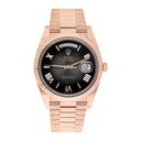 Rolex Day Date 228235-0055 Slate Ombré dial Dial Fluted Bezel 18k Rose Gold Watch