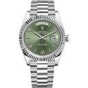 Rolex Day Date 228236-0008 40mm Platinum with Green Dial Watch 2024