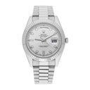 Rolex Day-Date II 218239-0006 41mm White Gold Silver Diamonds Dial - 2010