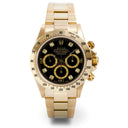 Rolex Daytona 16528 Yellow Gold Watch Black Diamond Dial