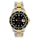 Rolex GMT-Master 16713 Stainless Steel and Yellow Gold Watch with Black Dial Complete