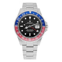 Rolex GMT-Master 40mm PEPSI Black Stainless Steel Watch Blue/Red 16700 Year 1995