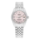 Rolex Ladies Datejust 178344 31mm Pink Dial Scattered Diamond Bezel Jubilee Band - 2017