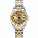 Rolex Lady-Datejust 179173 26mm Steel & Yellow Gold Watch Champagne Roman Dial Jubilee