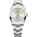 Rolex Oyster Perpetual 124200-0001 34mm Stainless Steel with Silver Dial Watch 2024