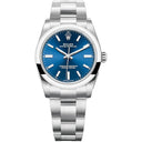 Rolex Oyster Perpetual Blue Index Dial 34mm 124200-0003 Stainless Steel Watch 2024
