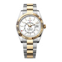 Rolex Sky-Dweller 326933-0005 Stainless Steel Yellow Gold With Black Cream Dial Watch