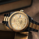 Rolex Sky-Dweller 326933 Champagne Dial Oyster Band Black PVD/DLC Coated 18K Yellow Gold &Stainless Steel Watch - 2021