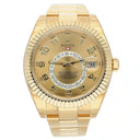 Rolex Sky-Dweller 42mm Yellow Gold Watch Oyster Bracelet Factory Stickers 326938