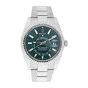 Rolex Sky-Dweller 336934 42mm Green Dial Fluted Stainless Steel Watch