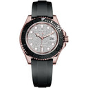 Rolex Yacht-Master 126655-0005 Pave Rose Gold with Black Rubber Watch 2024
