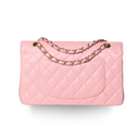 Chanel - Classic Medium Double Flap Pink Caviar Leather Bag