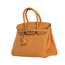 Hermes - Ostrich Biscuit Birkin 30cm Handbag Palladium Hardware (Pre-Owned)