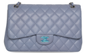 Chanel - Jumbo Classic Flap Bag Dark Blue Quilted Lambskin (Brand New)