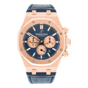 Audemars Piguet Royal Oak Chronograph 26331OR.OO.D315CR.01 Blue Dial Blue Leather Rose Gold Watch