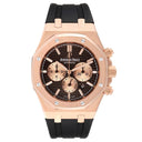MINT Audemars Piguet Royal Oak Chronograph 26331OR.OO.D821CR.01 Brown Dial Rose Gold With Black Rubber Watch 2019