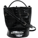 Balenciaga - Calfskin Logo Crocodile Embossed XS Everyday Bucket Bag (Pre-Owned)