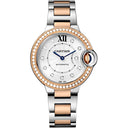 Cartier Ballon Bleu 33mm Diamond Bezel WE902077 with Silver Dial 2015 Watch