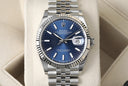 Unworn Rolex Datejust 126234-0017 Stainless Steel and White Gold Watch with Blue Index Dial Jubilee