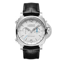 Panerai Luminor Chrono PAM01218 44mm Stainless Steel with Black Leather Watch  White Dial 2024